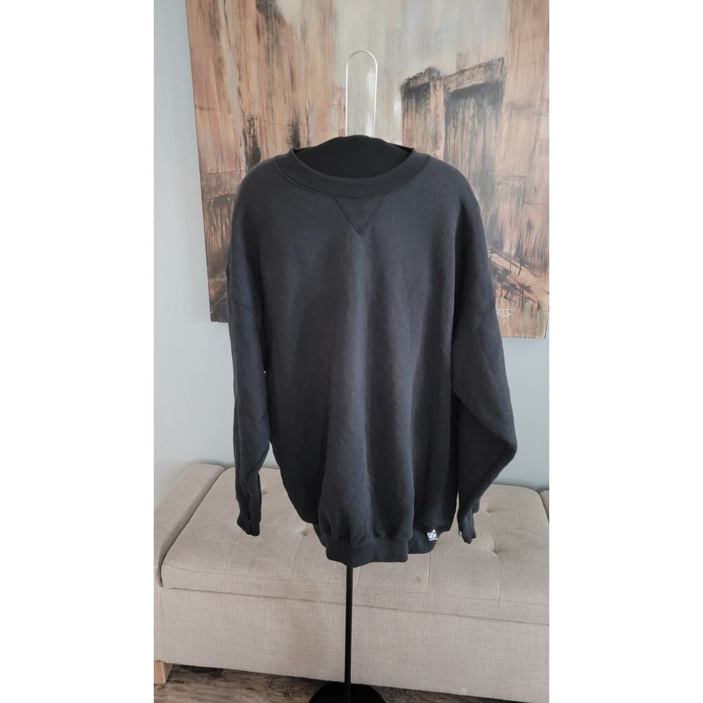 Vintage Discus Athletic Crewneck Sweatshirt XL Black Made USA Blank 90s Style